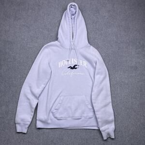 Hollister Hoodie Womens Medium Blue Drawstring Sweatshirt Long Sleeve